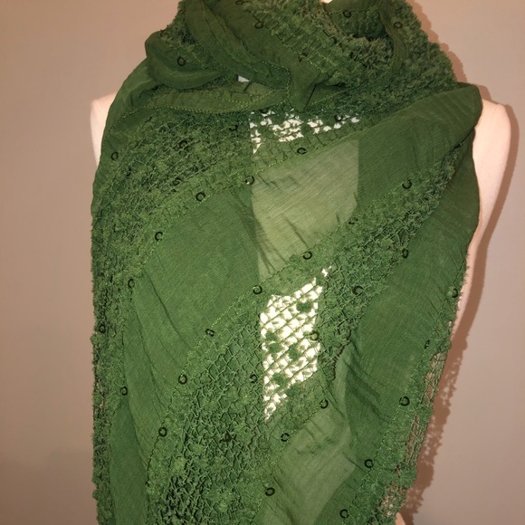 Indigo Soul Green Scarf - Picture 3 of 9